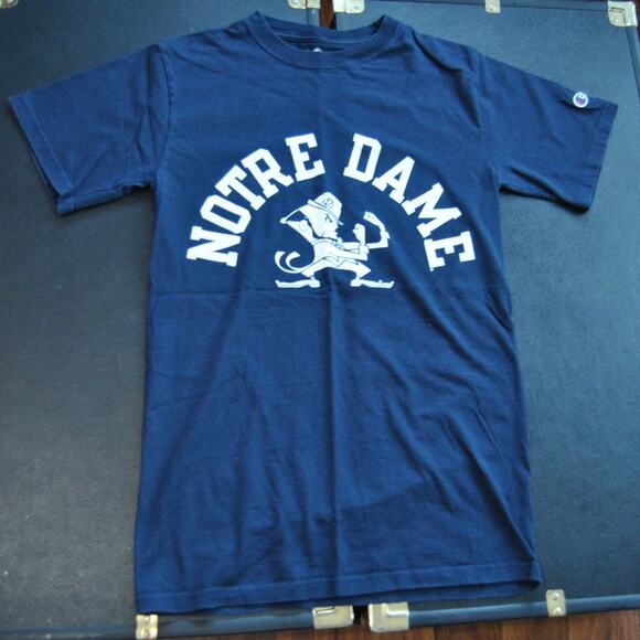 Notre Dame Fighting Irish Small Blue Champion Short Sleeve Shirt - Picture 1 of 5